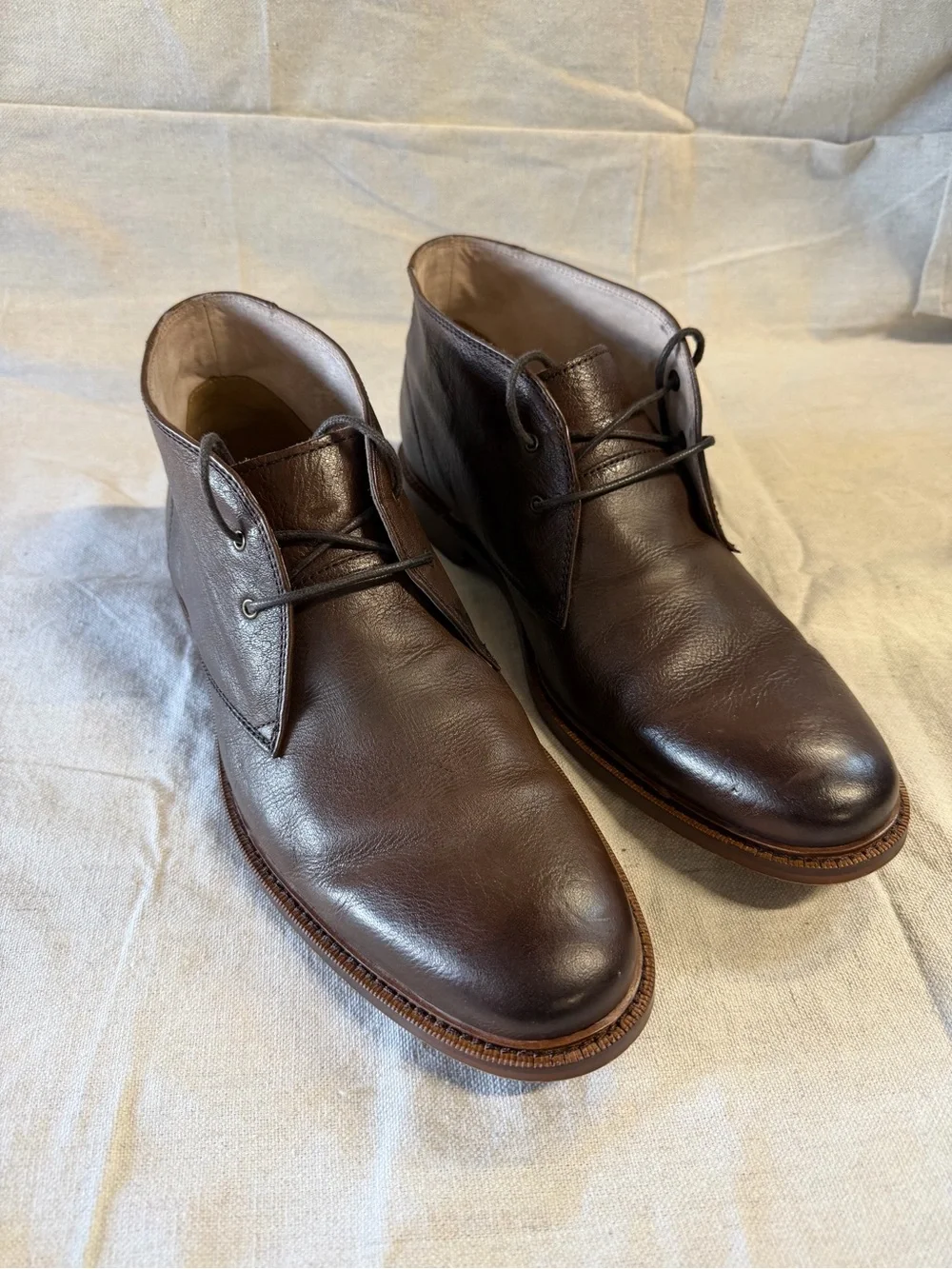Banana Republic Dark Brown Leather Chukka Boots